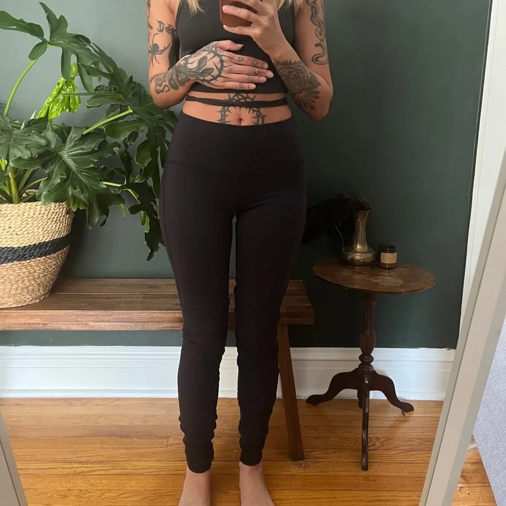 ALO YOGA black long ribbed leggings - Picture 2 of 6